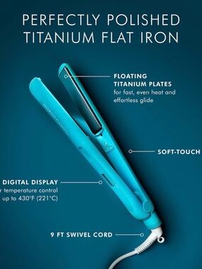 Moroccanoil Bright Turquoise Titanium Flat Iron